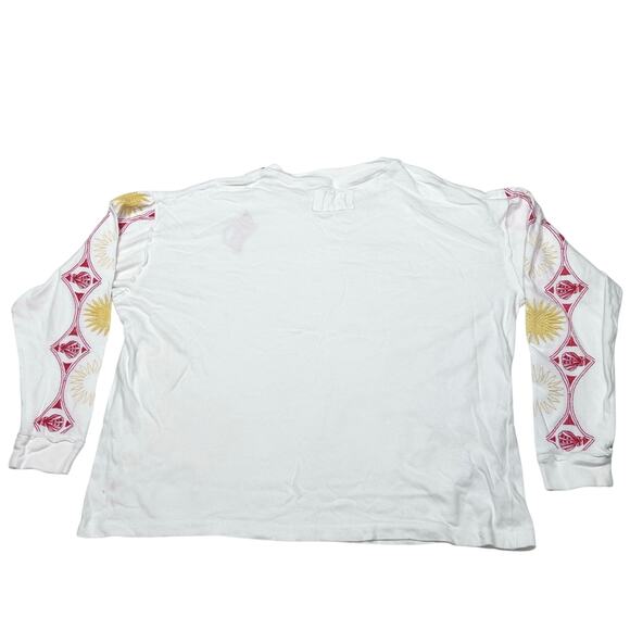 Free People We the Free Sea Friends Shirt Medium Long Sleeve Embroidered Tee - Picture 2 of 7